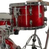 Red drum kit with chrome hardware from Gretsch Catalina Club series.
