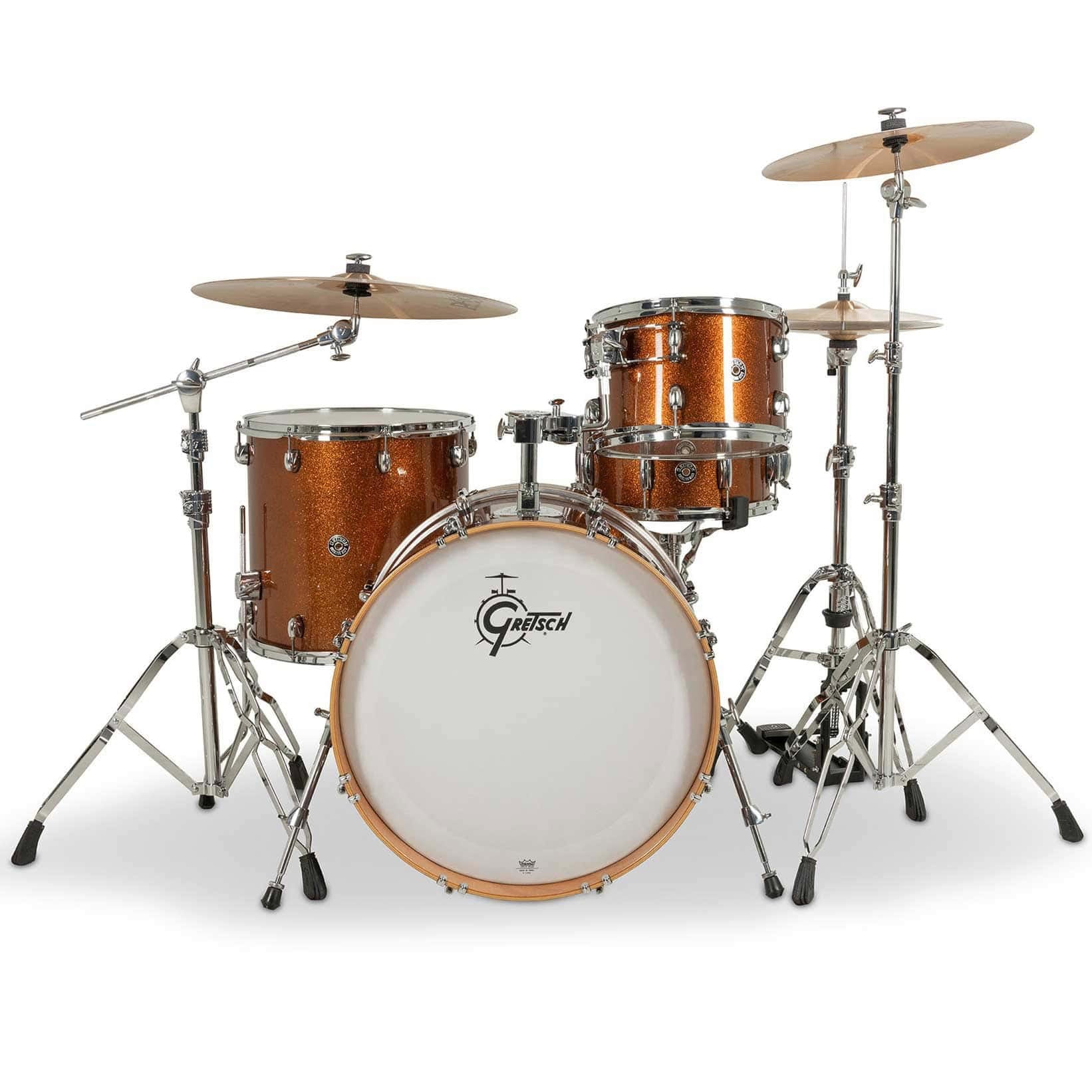 Gretsch Catalina Club 20in 4pc shell pack in bronze sparkle finish.