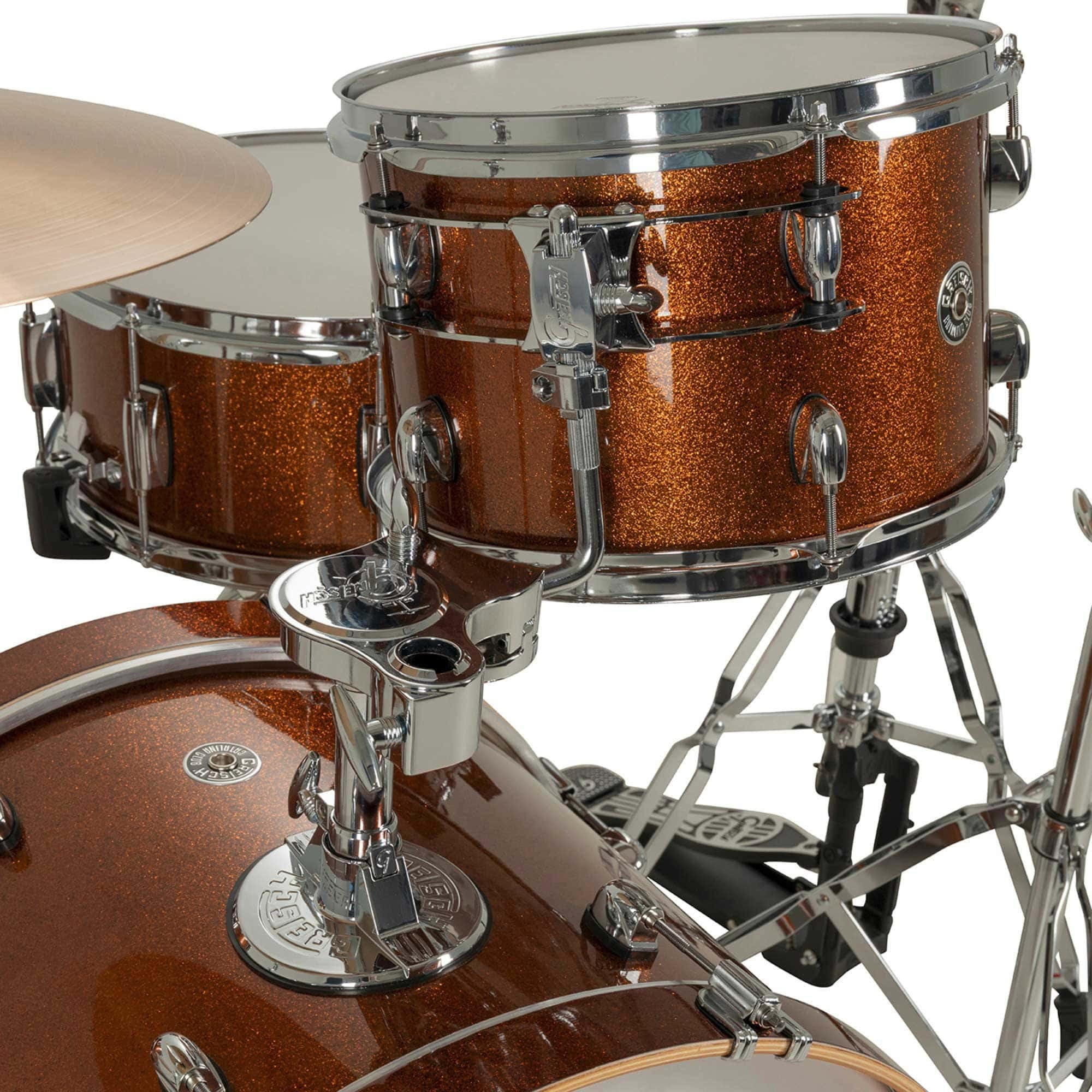 Gretsch Catalina Club 20in drum shell pack in bronze sparkle finish.