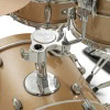 Close-up of Gretsch Catalina drum kit with Sahara Sparkle finish.