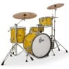 Yellow Gretsch Catalina Club drum kit with cymbals and hardware.