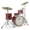 Red Gretsch Catalina Club drum kit with cymbals and hardware.