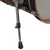 Close-up of drum kit leg and hardware for stability and support.