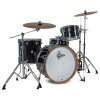 Black Gretsch Catalina Club drum set with bronze sparkle finish and cymbals.