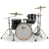 Black Gretsch Catalina Club 22in 4-piece shell pack with cymbals.