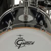 Black drum shells with Gretsch logo for Catalina Club series.