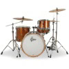 Bronze Sparkle drum kit with cymbals and hardware.