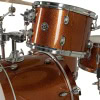 Bronze sparkle drum kit with hardware and cymbals.