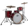Red Gretsch Catalina Club drum kit with cymbals and hardware.