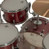 Red Gretsch Catalina Club drum set with cymbals and hardware.