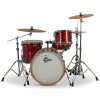 Red Gretsch Catalina Club 22-inch drum kit with cymbals and hardware.
