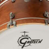 Close-up of Gretsch Catalina Club drum with logo and hardware.