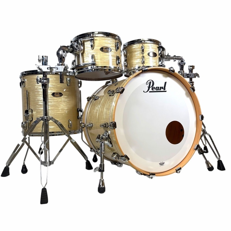 Pearl Masters Maple/Gum 22in 4pc Shell Pack - Platinum Gold Oyster - Image 2