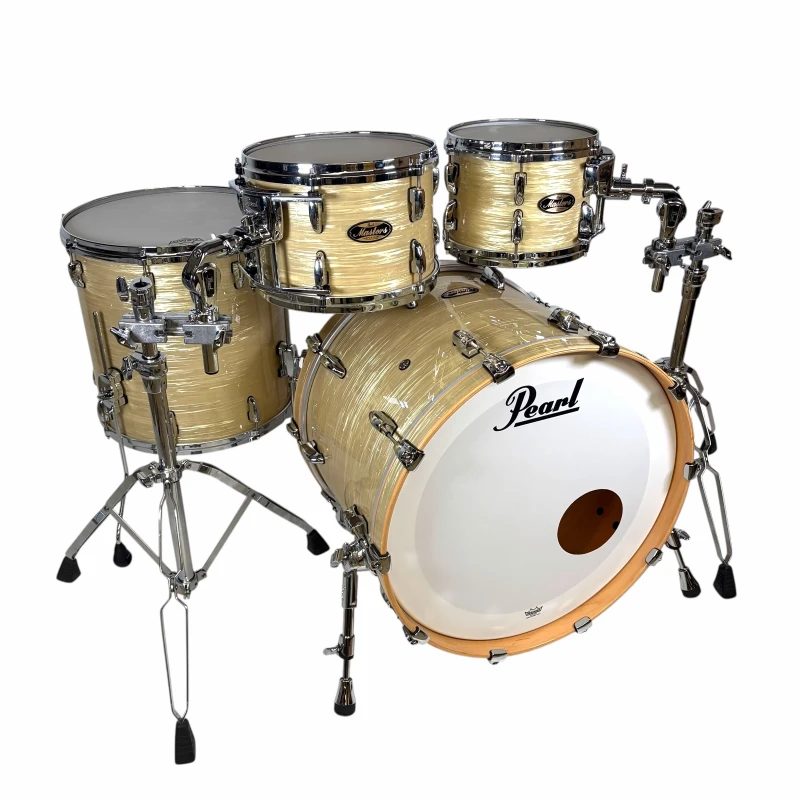 Pearl Masters Maple/Gum 22in 4pc Shell Pack - Platinum Gold Oyster - Image 3