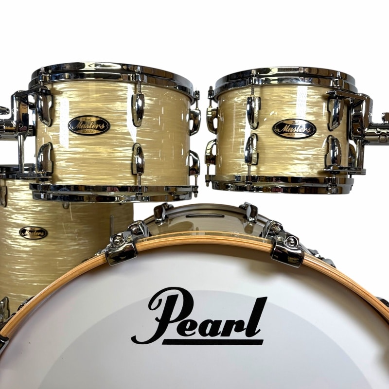 Pearl Masters Maple/Gum 22in 4pc Shell Pack - Platinum Gold Oyster - Image 5