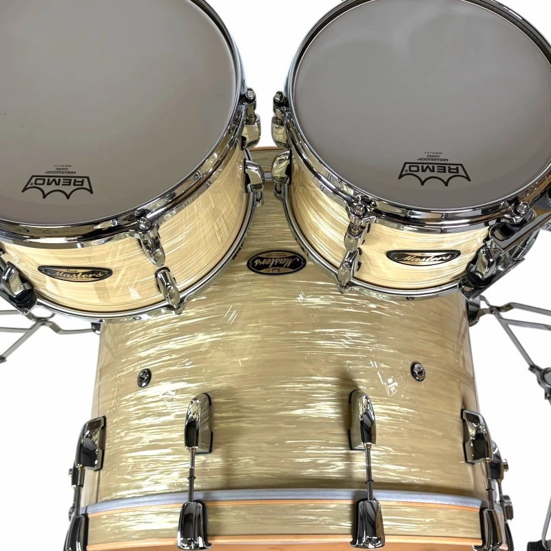 Pearl Masters Maple/Gum 22in 4pc Shell Pack - Platinum Gold Oyster - Image 9