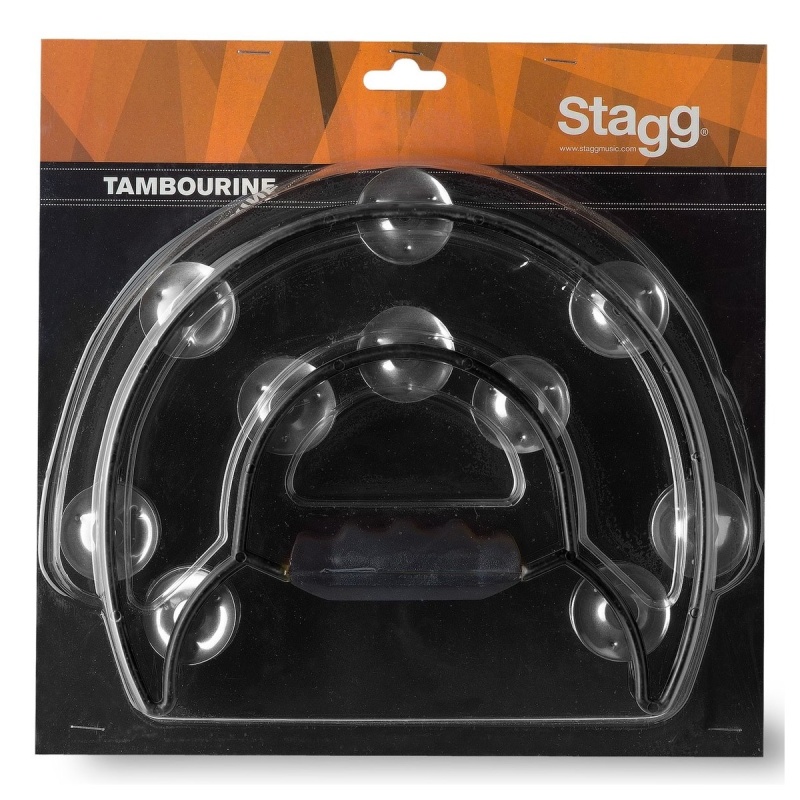 Stagg TAB-1 Handheld Tambourine 20 Jingles - Black - Image 2