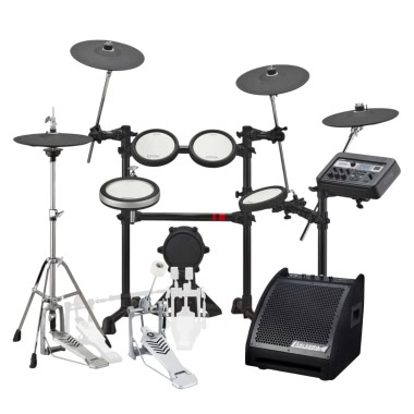 Electronic drum kit with monitor amplifier for drummers. Perfect for practice and live performances,.