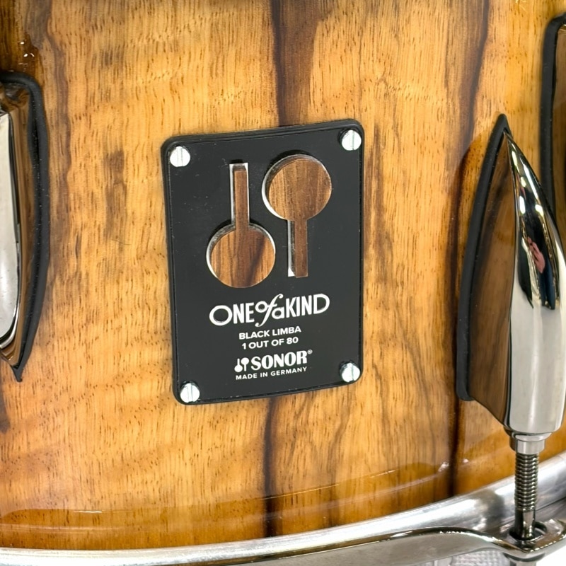 Sonor One Of A Kind 13x6.5in Vintage Black Limba Snare - Image 2