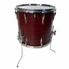 Drum with wooden shell and metal hardware, displayed on a stand, ideal for percussionists and drummi.