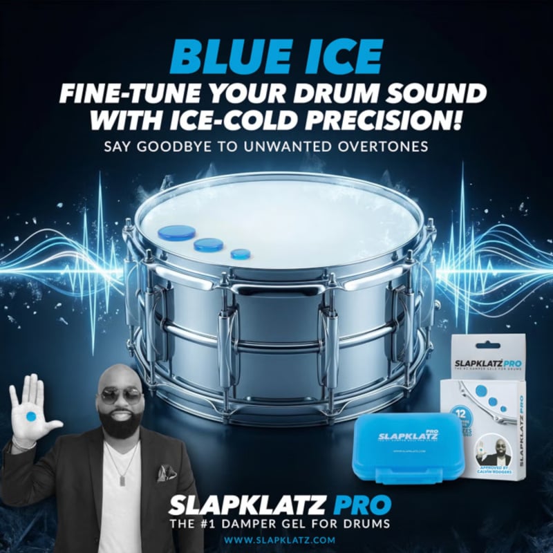 Slapklatz Pro Drum Dampers Pack Of 12 - Blue Ice - Image 6