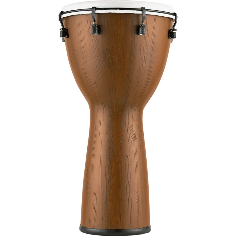 Traditional wooden conga drum for percussion and rhythm in music performances.