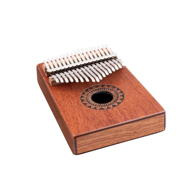 Wooden kalimba with metal tines, traditional musical instrument for percussion.