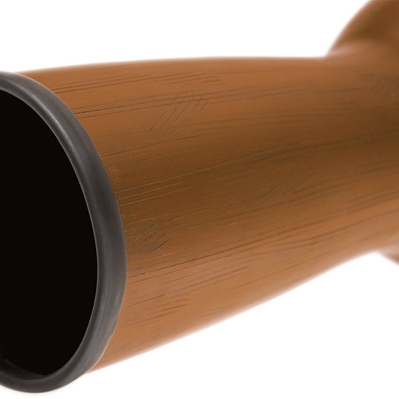 Close-up of a wooden drumstick handle for drumming and percussion.