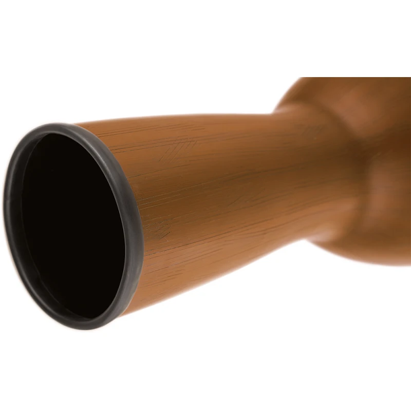 Close-up of a wooden drumstick handle for drumming and percussion.