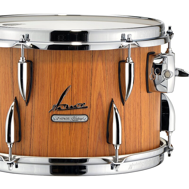 Vintage Sonor 20-inch drum shell pack in Teak semi-gloss finish.