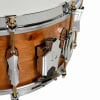 Snare drum from British Drum Co 'The Archer' series, 14x6 inches, with polished wood finish and chro.