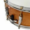 Snare drum from British Drum Company, model 'The Archer', 14x6 inches, featuring a natural wood fini.