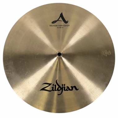 Medium Thin Crash cymbal ideal for drummers, crafted by Zildjian for versatile percussion sounds. Pe.