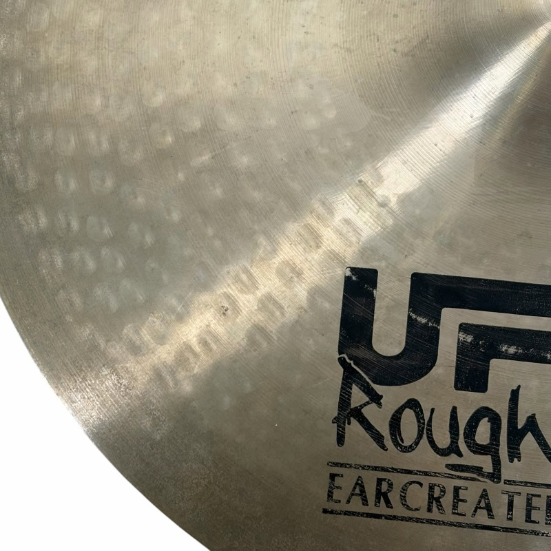 Close-up of Drummers Only logo on a cymbal for percussion enthusiasts.