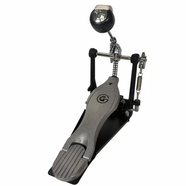 Electronic bass drum pedal with footboard and beater for drummers.