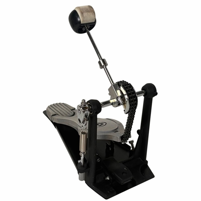 Practice pad and bass drum pedal for drummers.