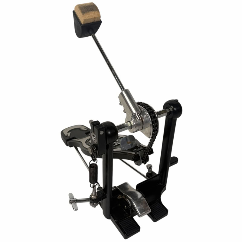 Practice drum pad with foot pedal for drummers.