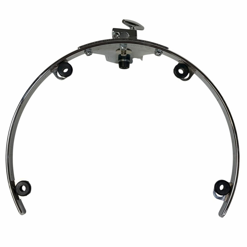 Drum rim clamp for professional drumming equipment and accessories.