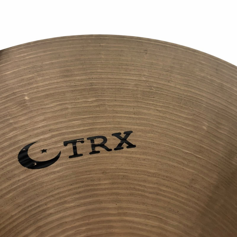 Close-up of TRX cymbal for drummers and percussionists.