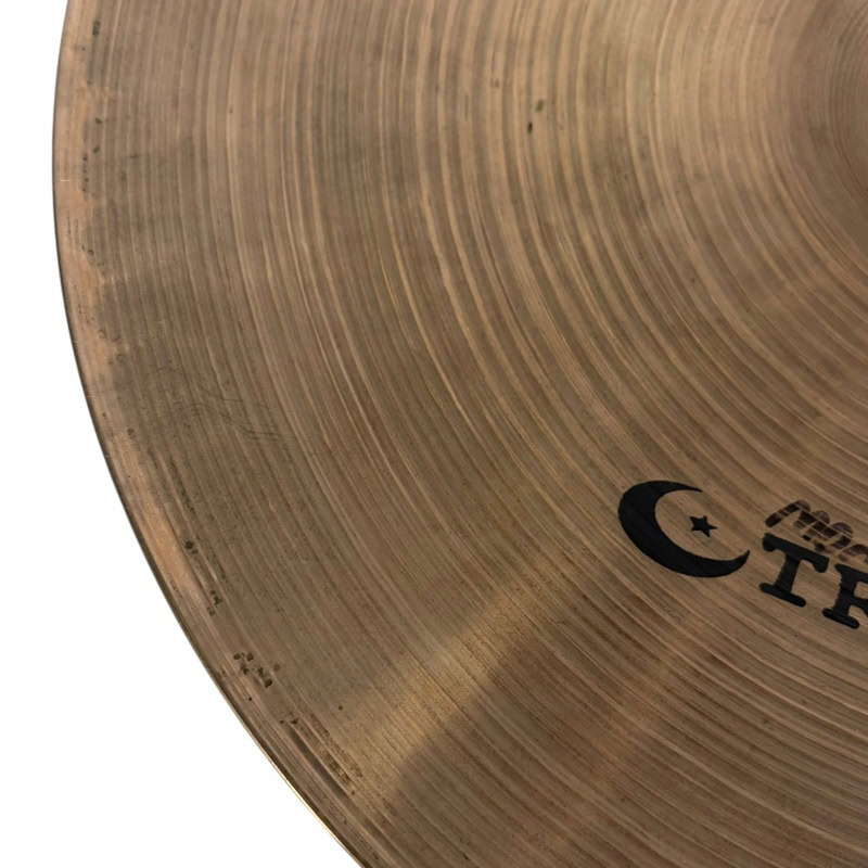 Cymbal with Drummers Only logo, close-up shot for percussion enthusiasts.