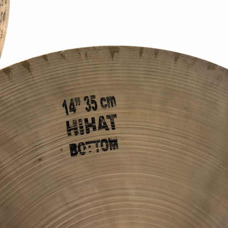 Hi-Hat cymbal for drummers, 14 inches, high-quality percussion instrument. Perfect for drum kits and.