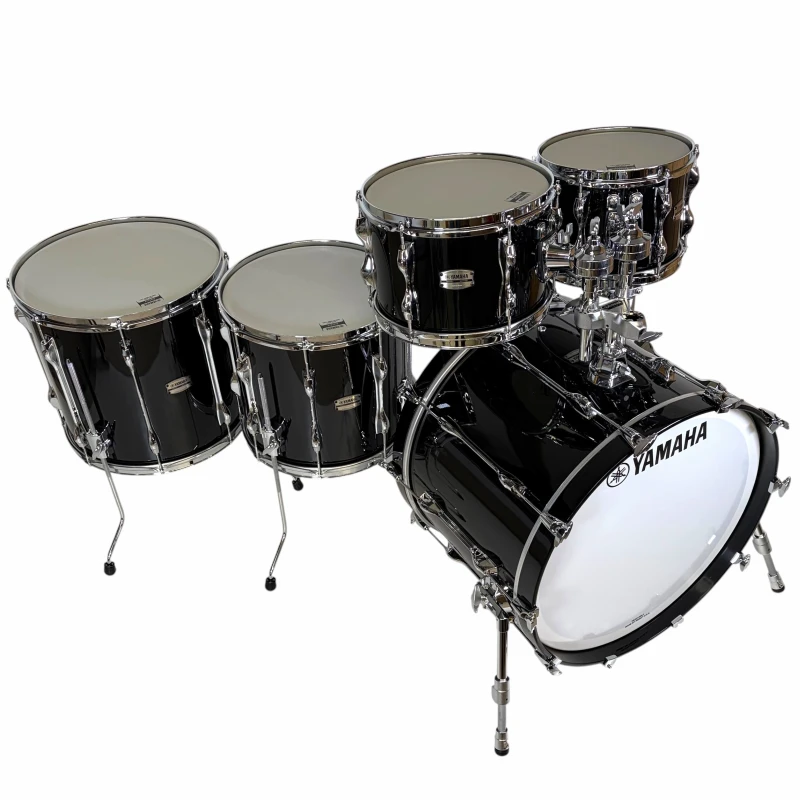 Yamaha drum set with multiple toms and bass drum, perfect for drummers.