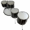 Professional black drum set with multiple drums and cymbals for drumming enthusiasts.