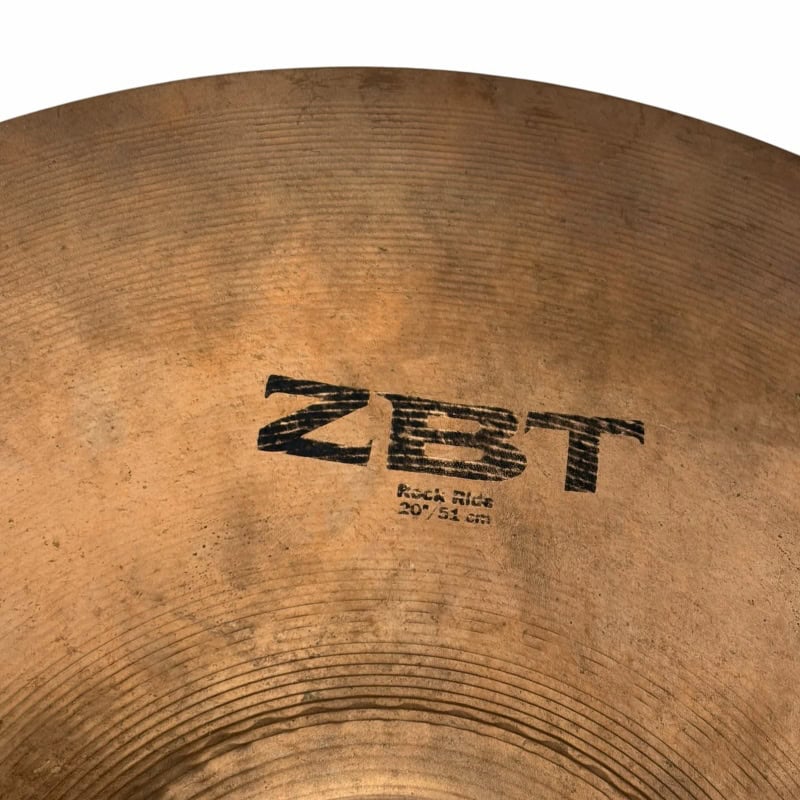 ZBT ride cymbal with textured surface, ideal for drummers seeking quality percussion gear.