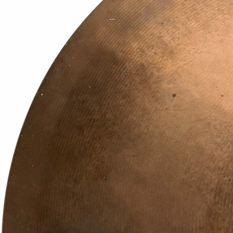 Close-up of a cymbal with Drummers Only logo for percussion enthusiasts.