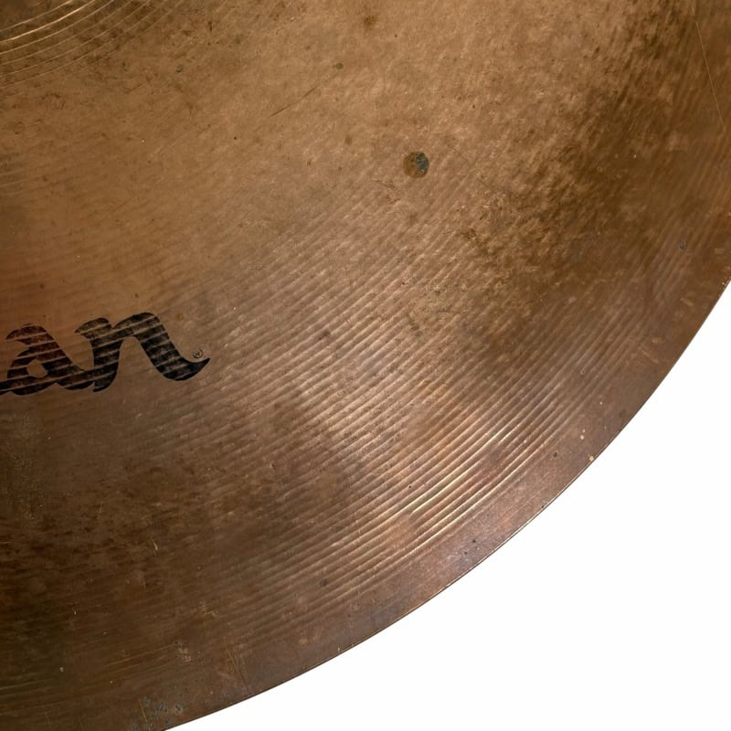 Vintage cymbal with Drummers Only logo, showing signs of age and use.
