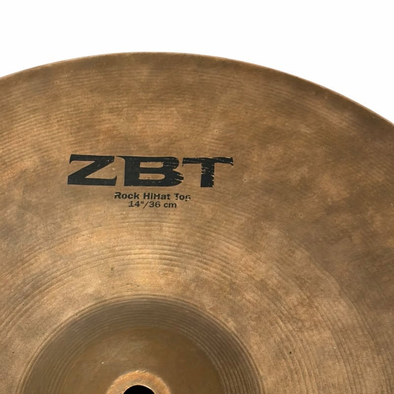 ZBT Rock HiHat Cymbal for drummers, 14 inch, high-quality percussion instrument.