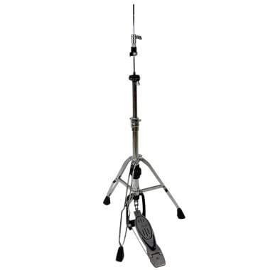 Microphone stand for drummers with adjustable height and sturdy tripod base.