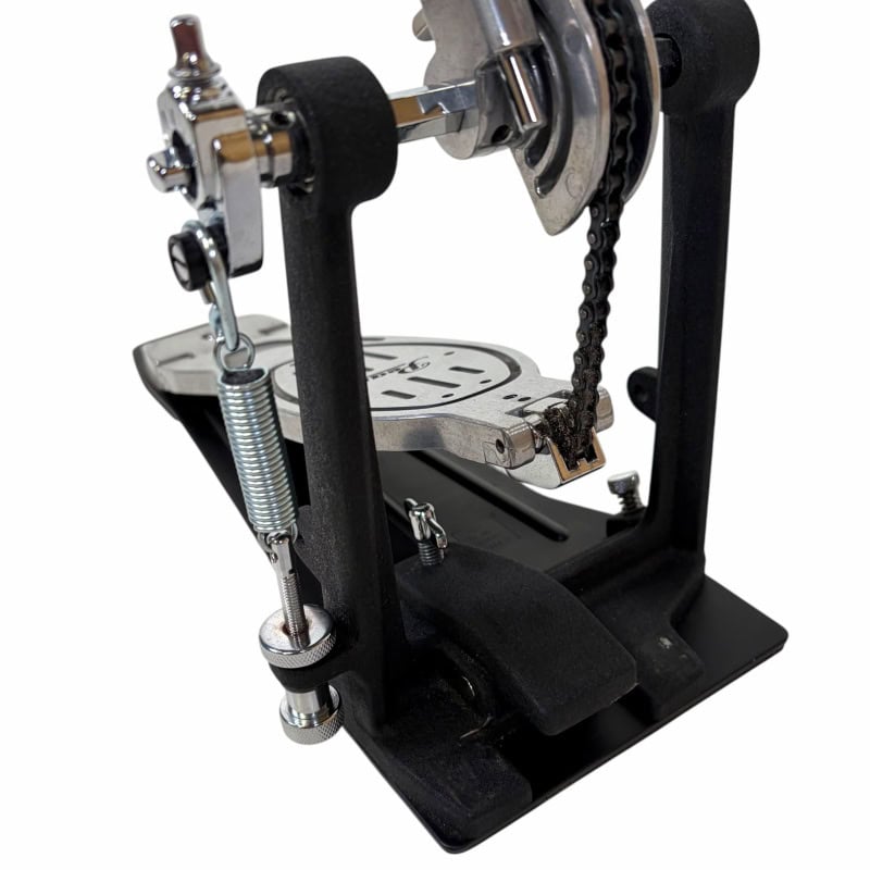 Drum practice pad with pedal for drummers, high-quality percussion equipment.