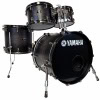 Yamaha drum kit with black finish, perfect for professional drummers.